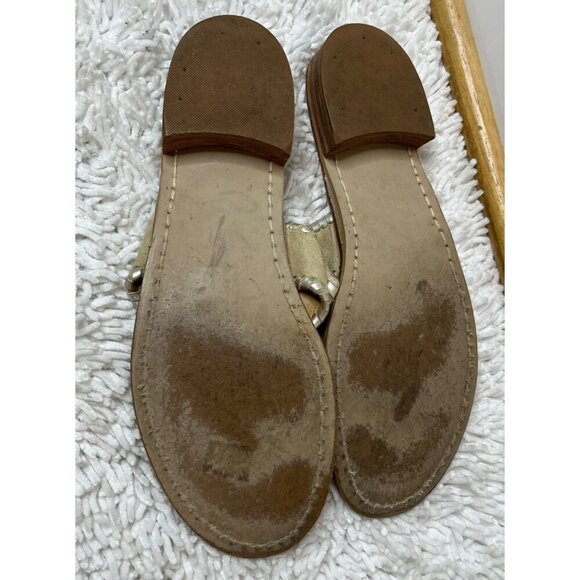 Jack Rogers Signature Jack's Flat Sandal Platinum Silver Size 9‎ - Picture 5 of 6